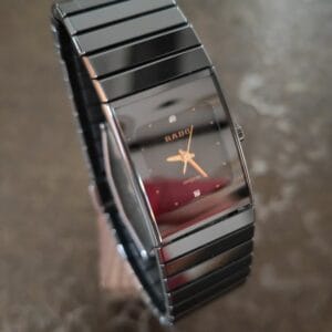 Rado Diastar ceramica  2 diamants 205.0296.3 vintage  21 mm noire